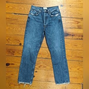 AGOLDE Riley High Rise Button Fly Jeans